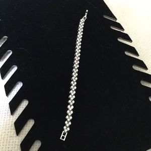Sterling silver crystal bracelet